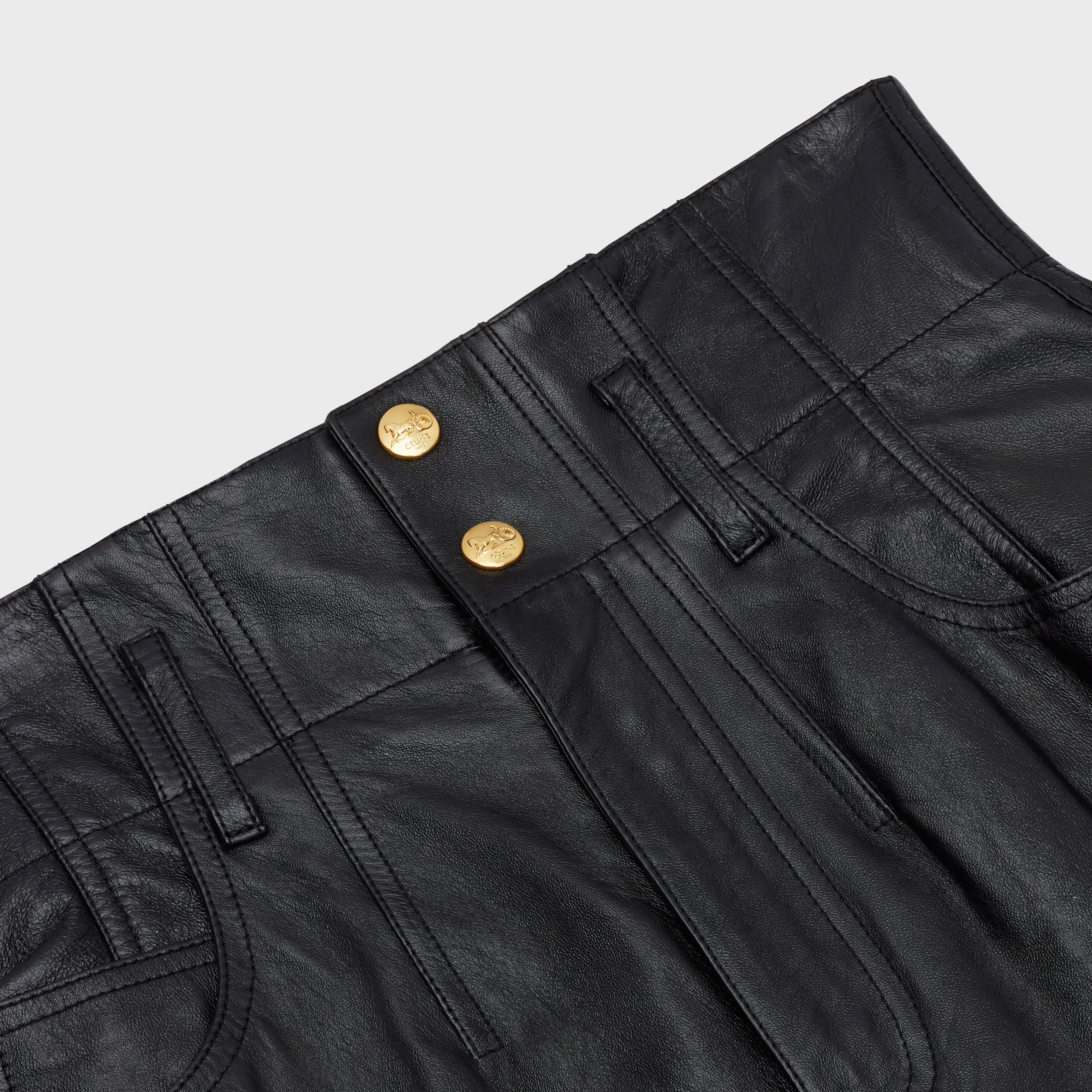 JUMBO JEANS IN LAMBSKIN LEATHER - 5