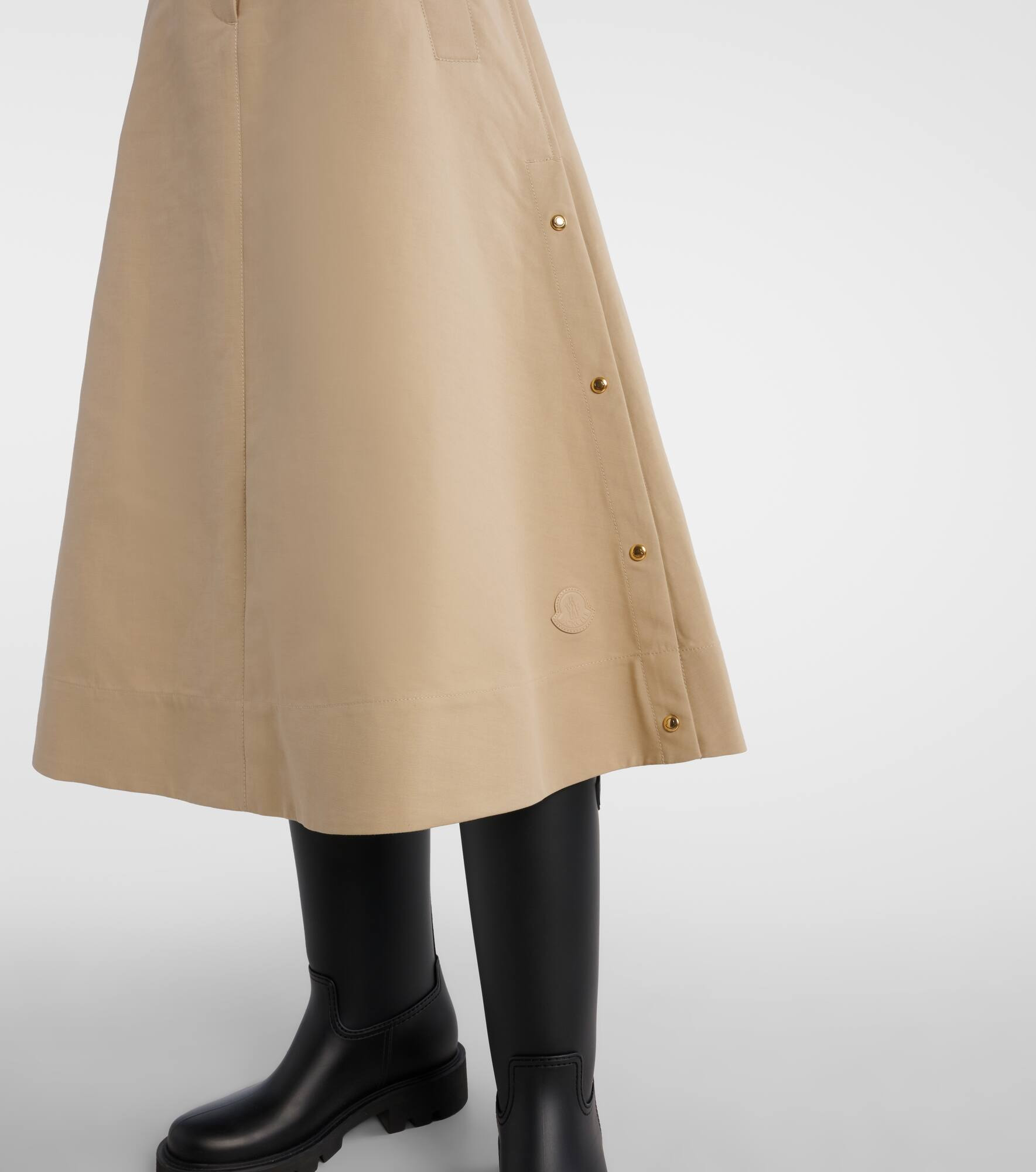 Belted cotton midi skirt - 5