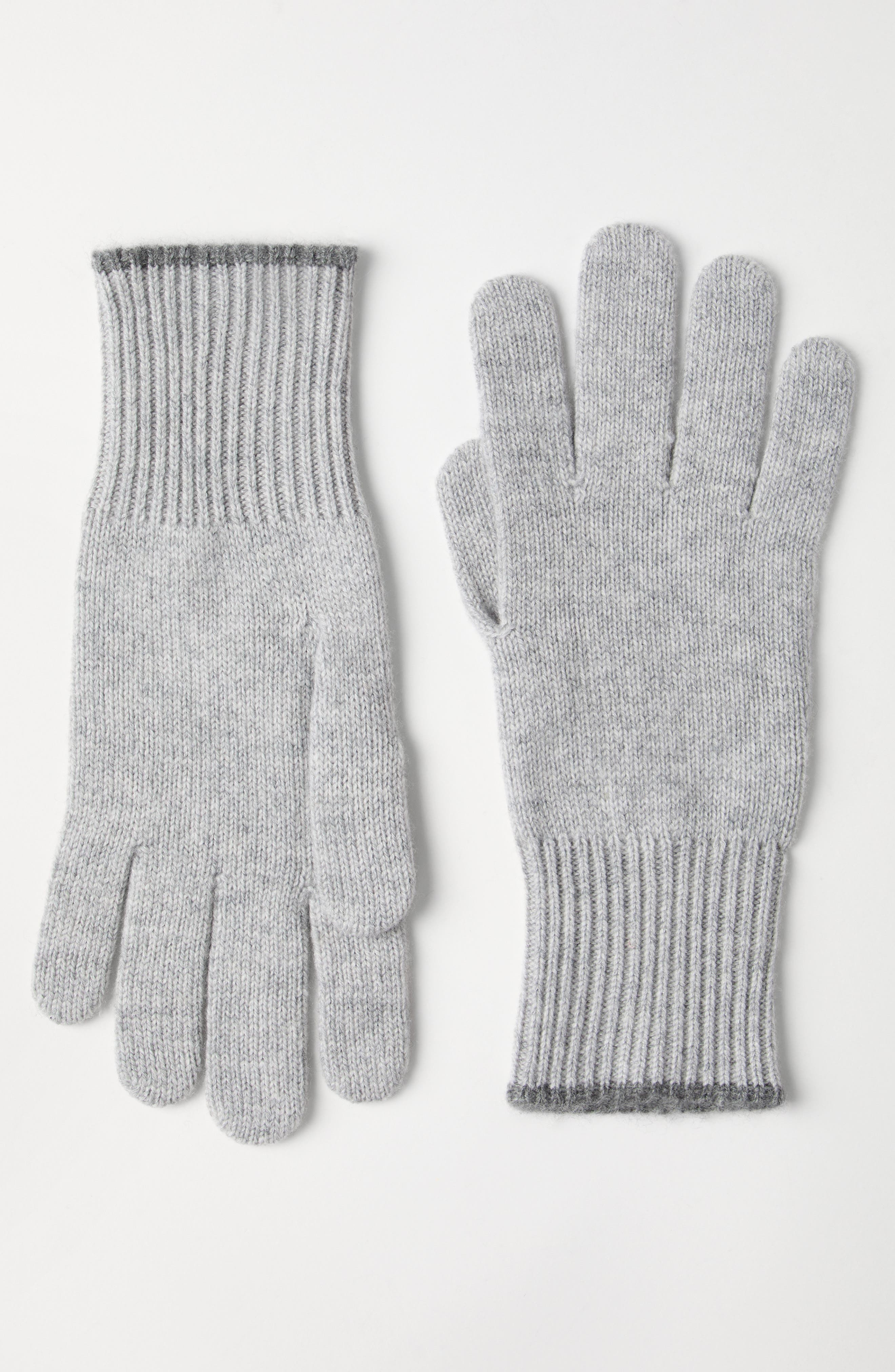 Brunello Cucinelli Knit gloves in Light Grey at Nordstrom - 2