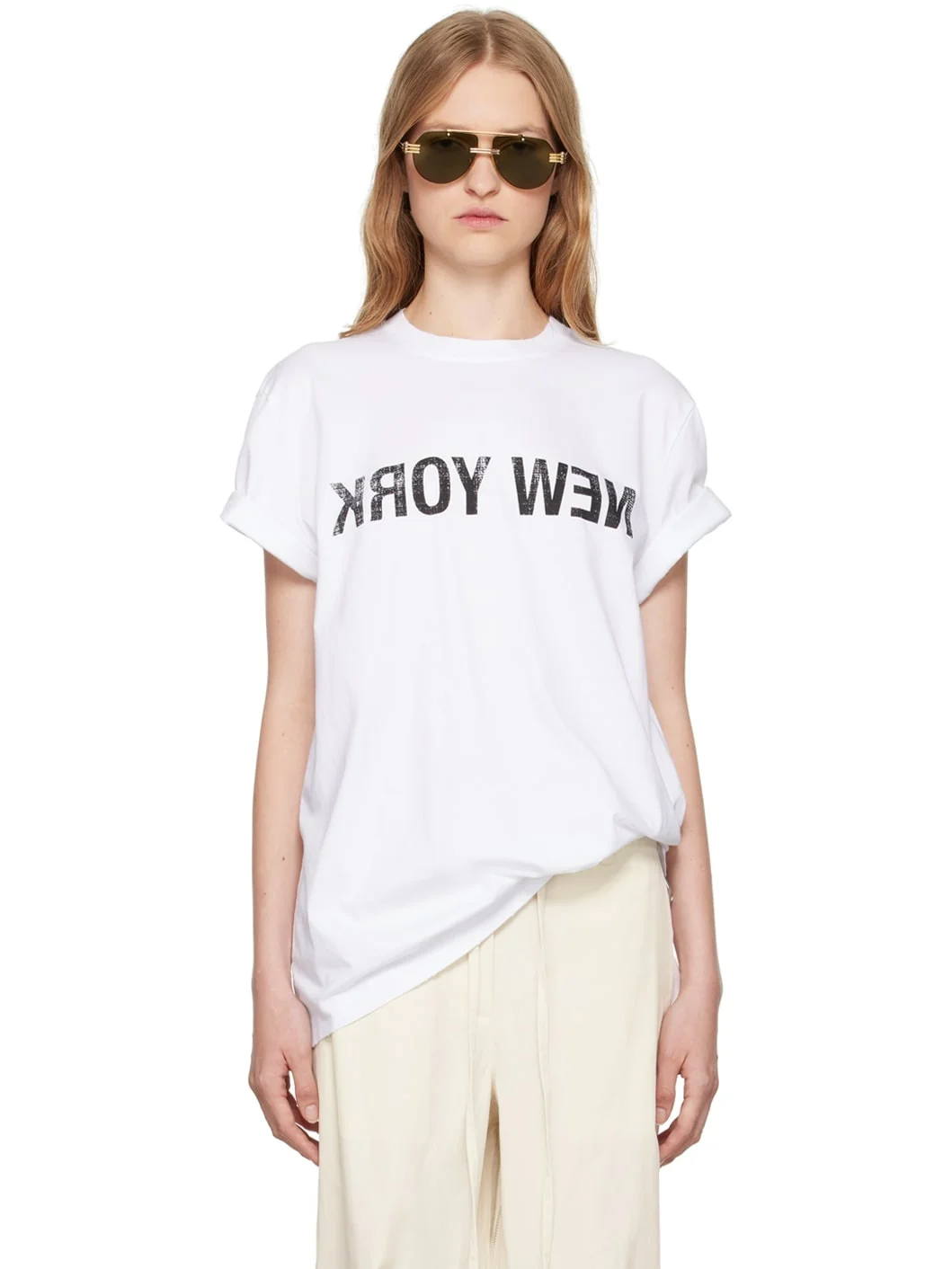 White New York Seatbelt T-shirt - 1