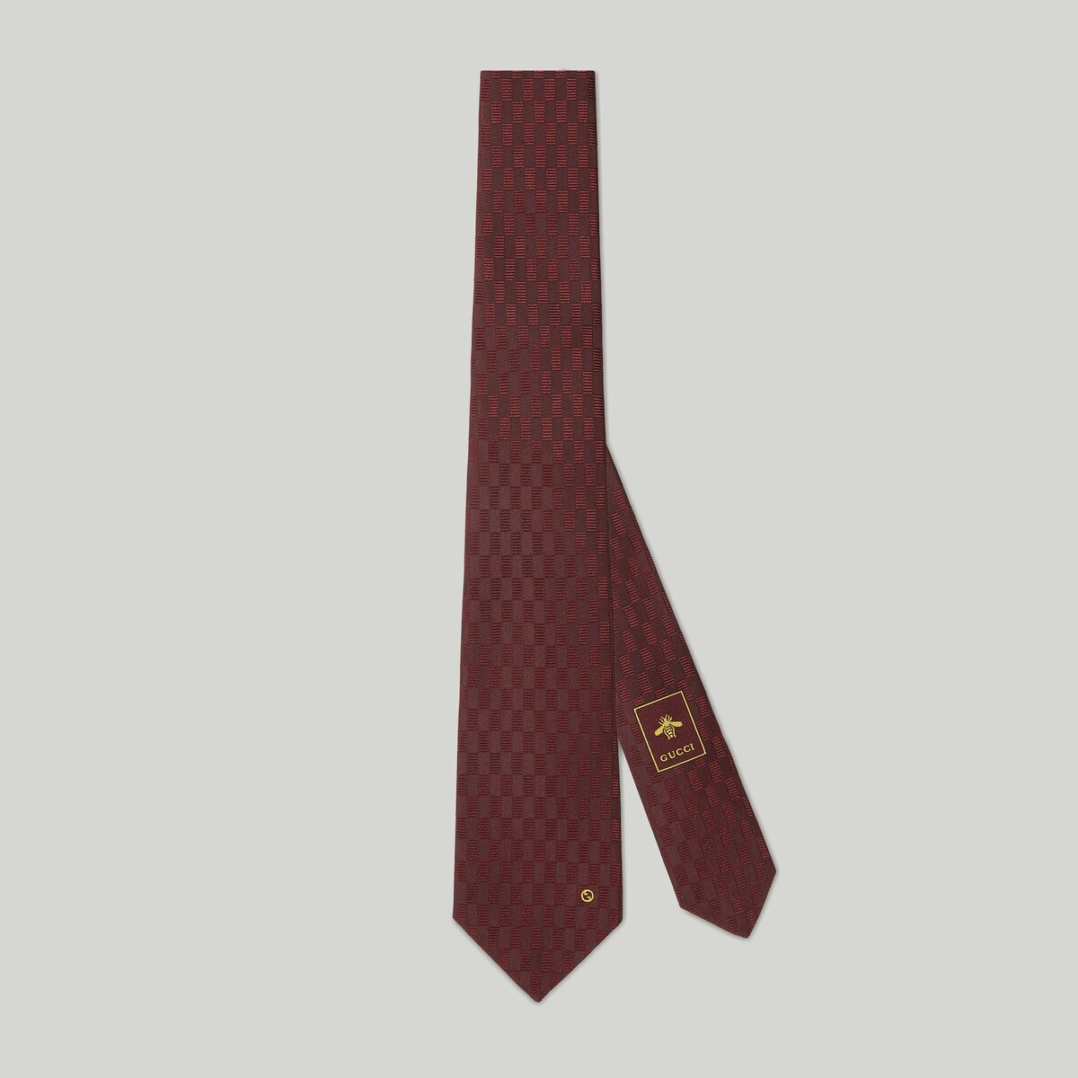 Geometric silk jacquard tie - 1