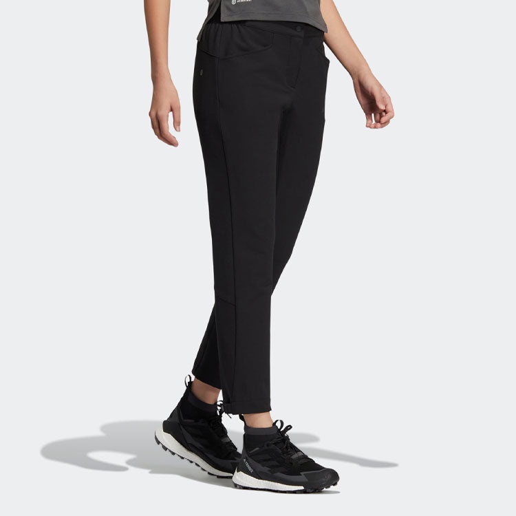 (WMNS) adidas Terrex Utilitas Soft Shell Outdoor Trousers 'Black' IC7987 - 3