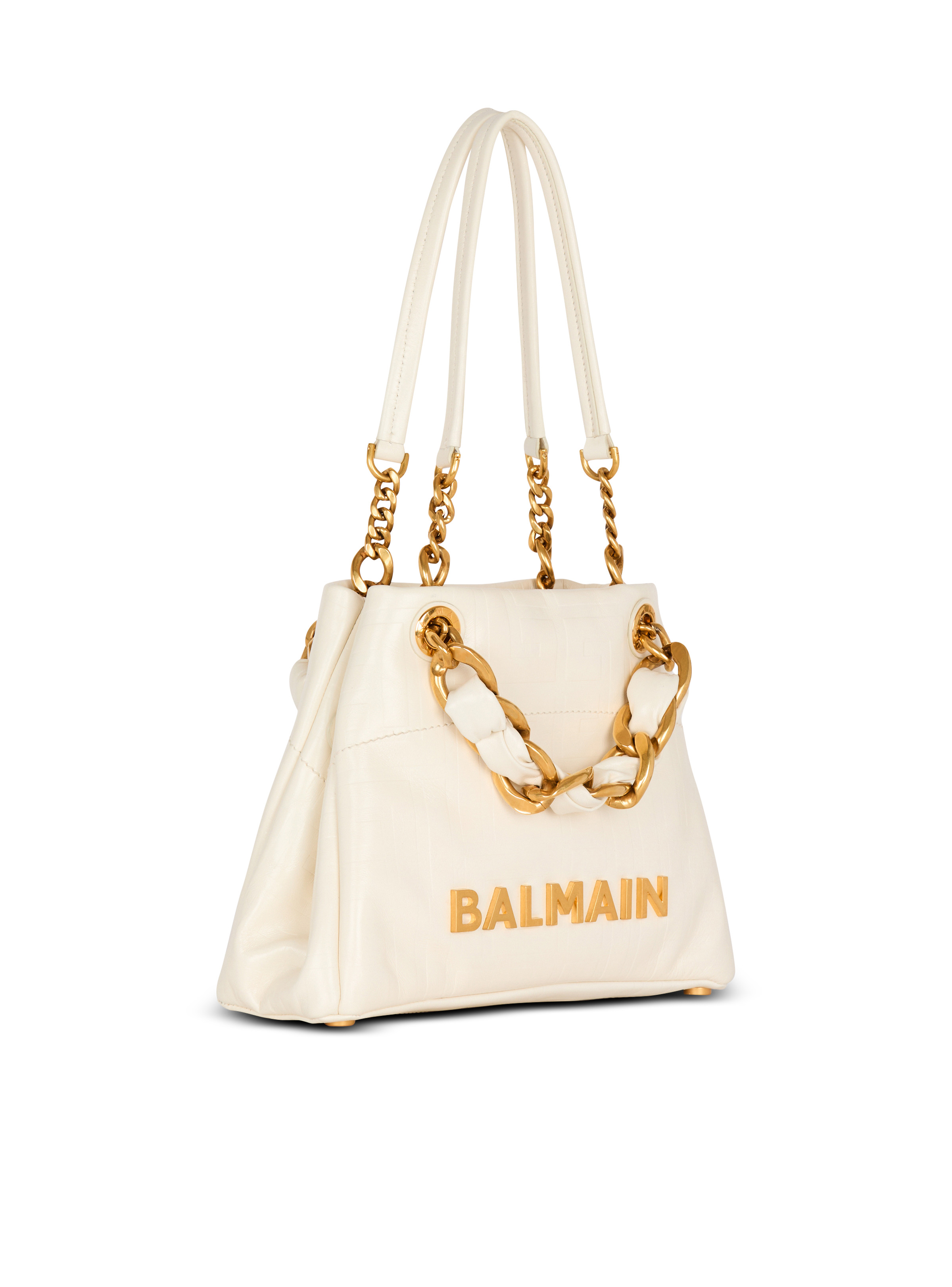 Small 1945 Soft bag in embossed crackled calfskin with a PB Labyrinth monogram - 3
