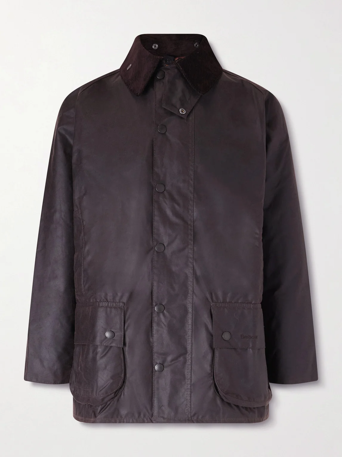 Beaufort Corduroy-Trimmed Waxed-Cotton Jacket - 1