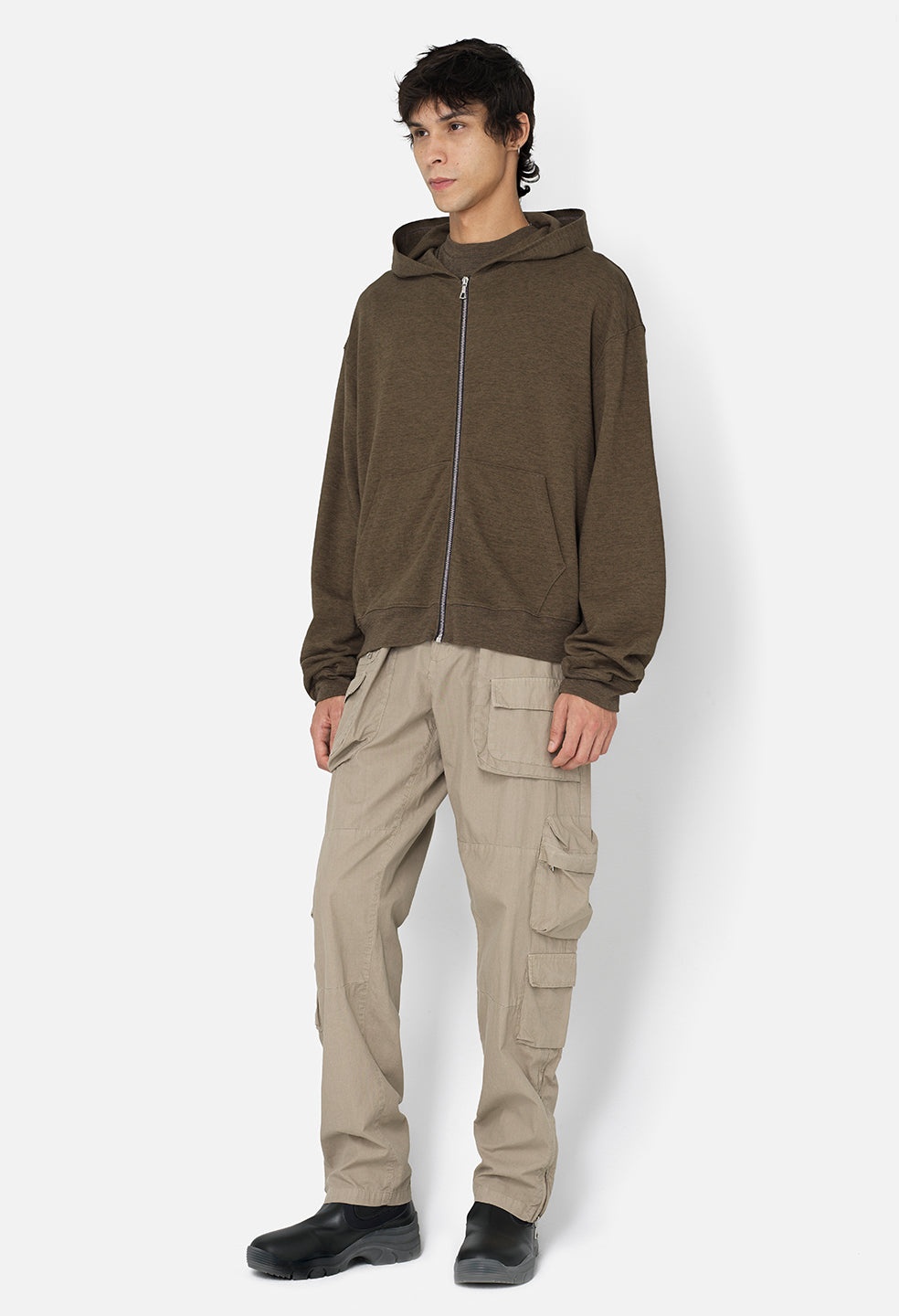 John Elliott vintage melange zip-up hoodie - Yellow