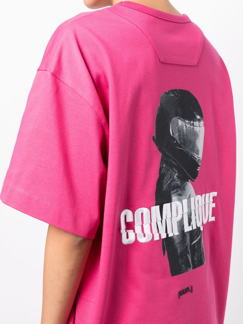 CompliquÃ© motif-embroidered cotton T-shirt 5