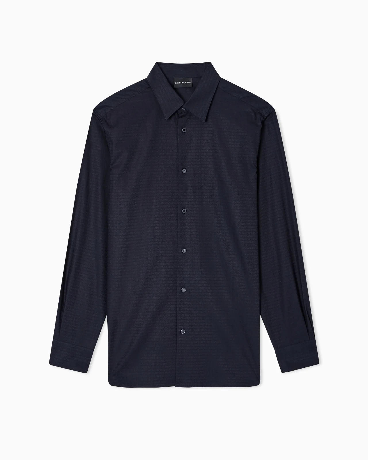 JACQUARD SHIRT WITH ALL-OVER LETTERING - 1