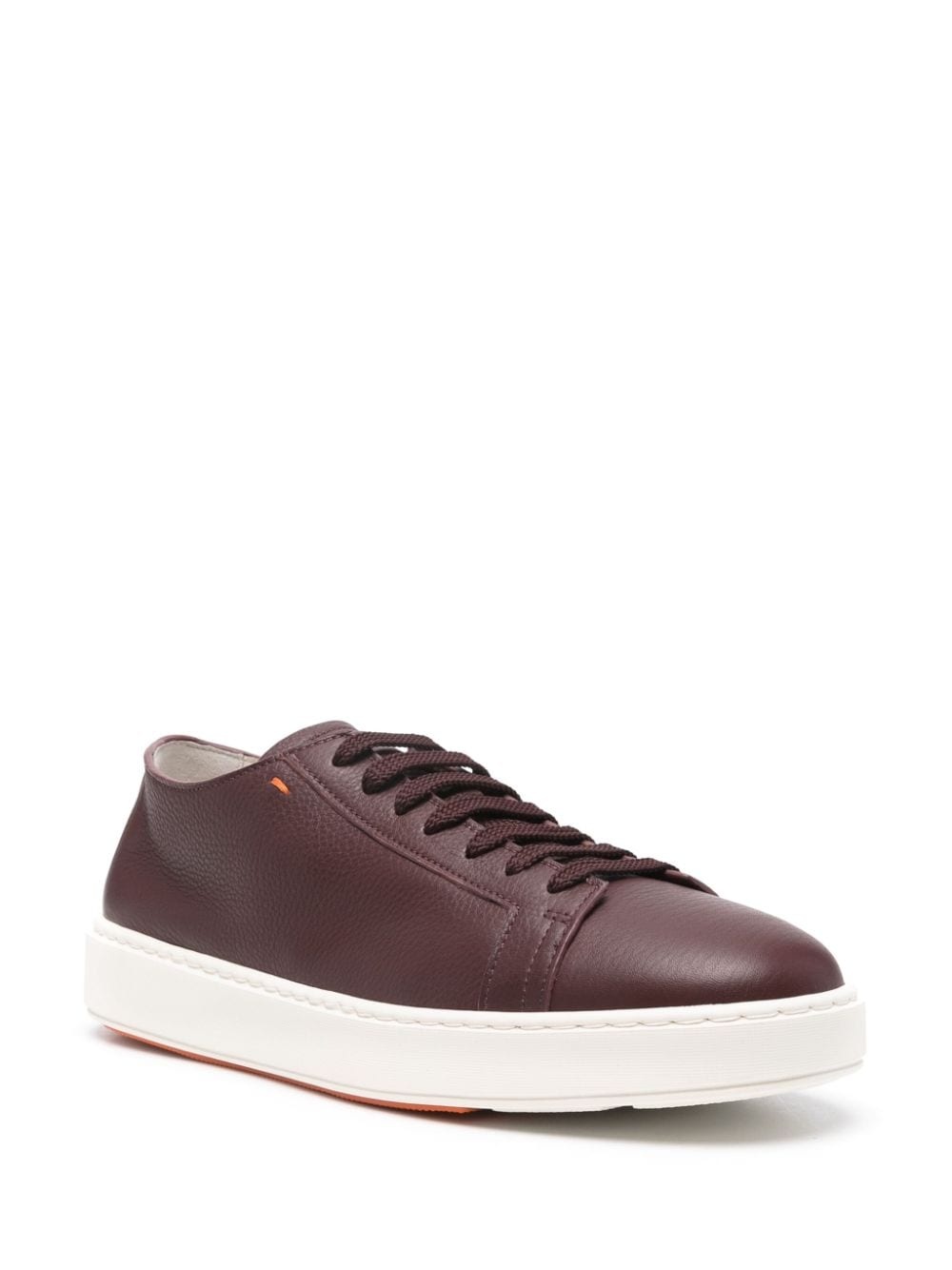 leather low-top sneakers - 3