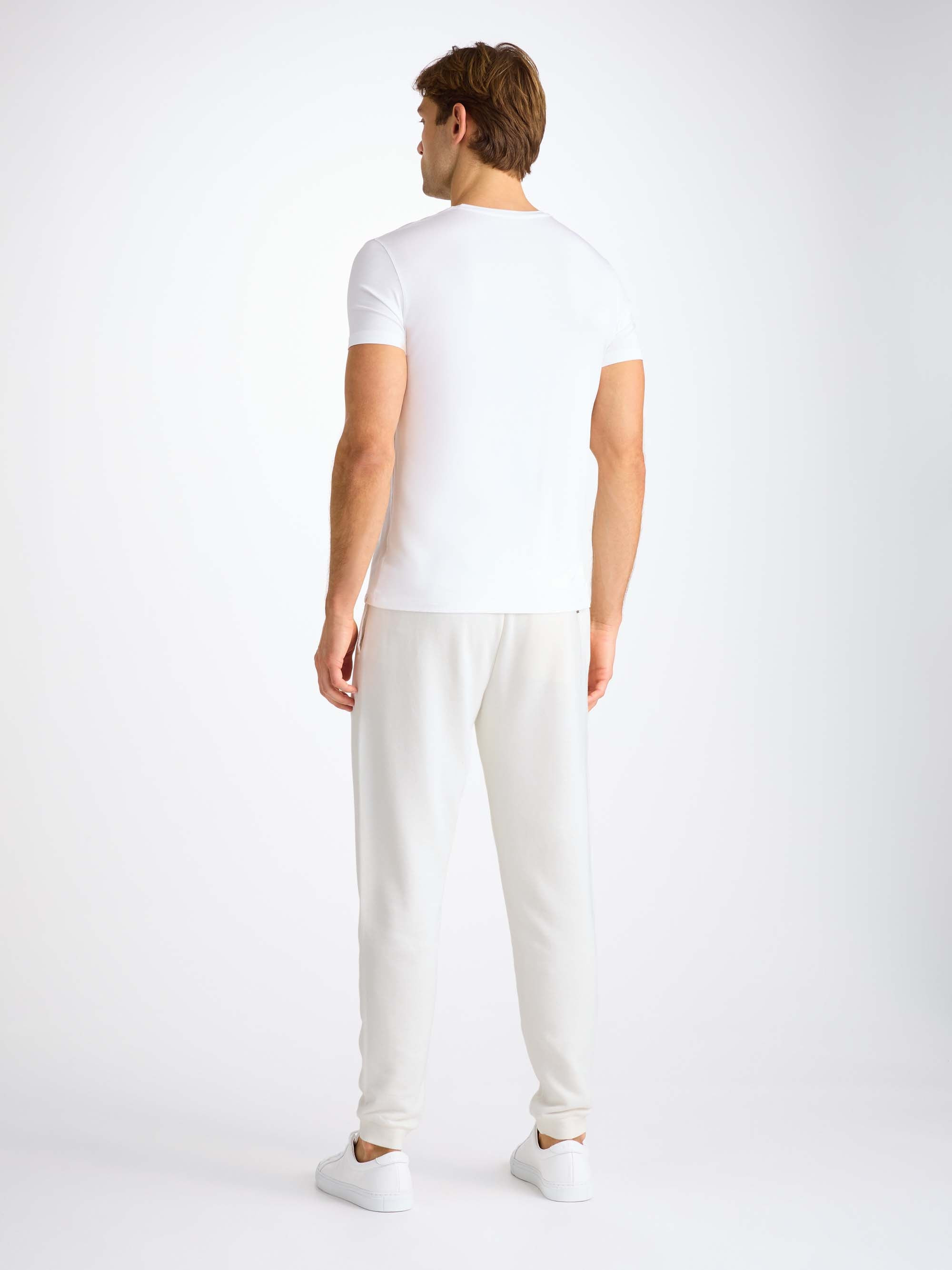 Men's Sweatpants Quinn Cotton Modal White - 4