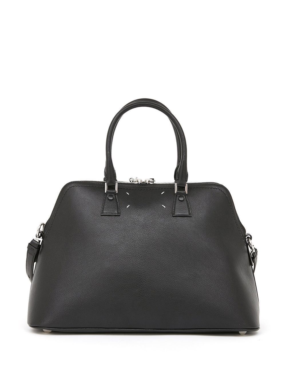 logo-patch leather shoulder bag - 3