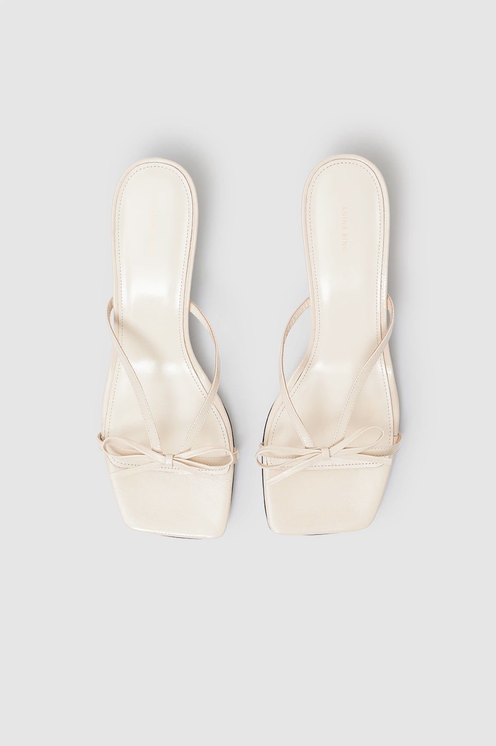 Jackie Heels - Bone Crinkled Patent - 2