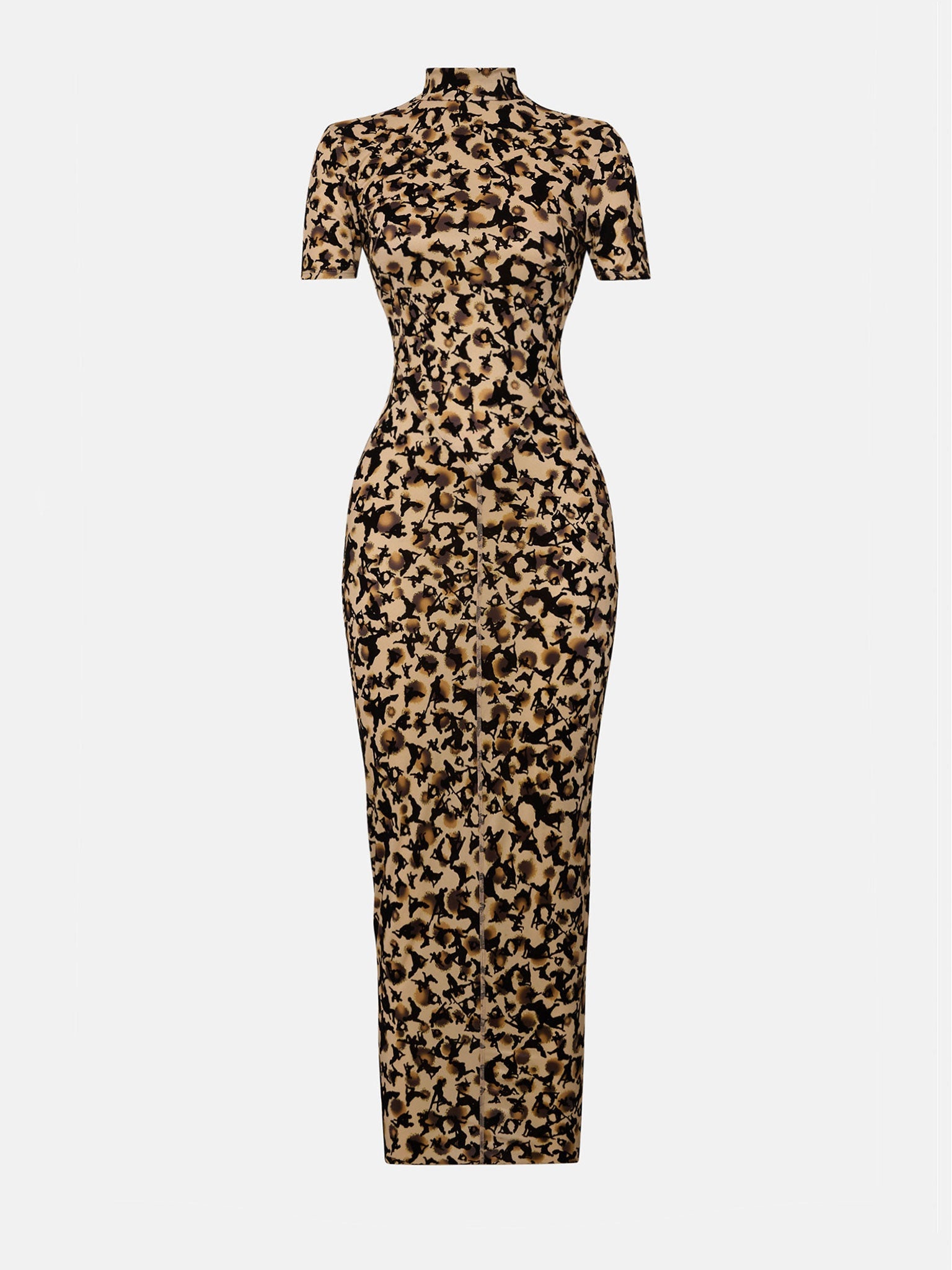 KNOCKOUT DRESS BEIGE LEOPARD PRINT - 1