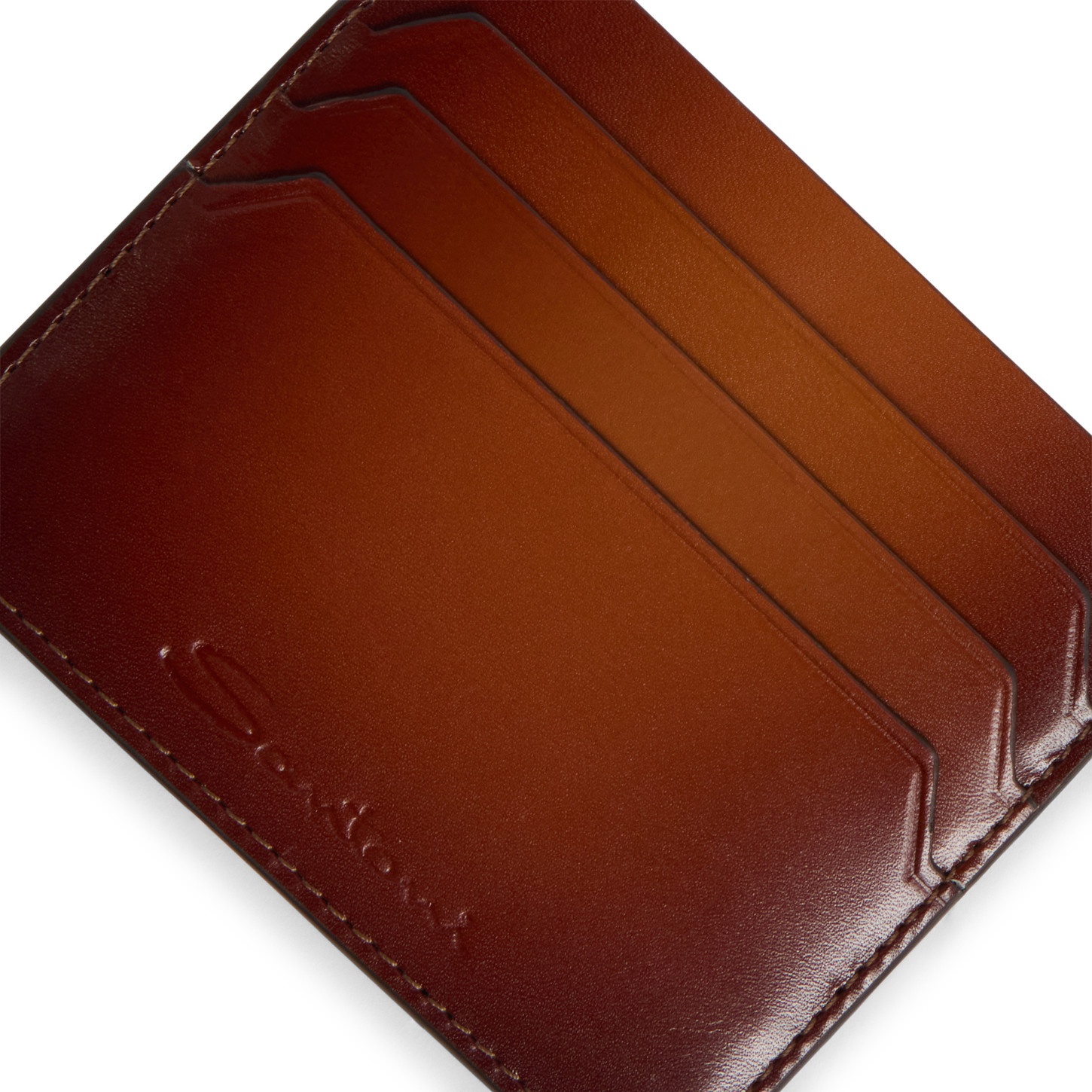 Brown leather credit card holder - 3