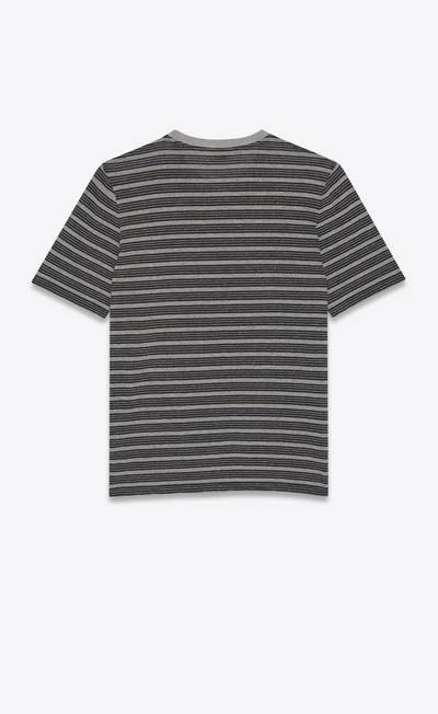 SAINT LAURENT monogram classic t-shirt in striped jersey outlook