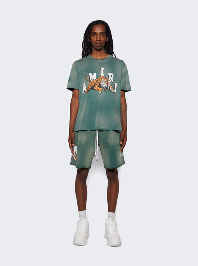 AMIRI Vintage Tiger Sweat Shorts Green outlook