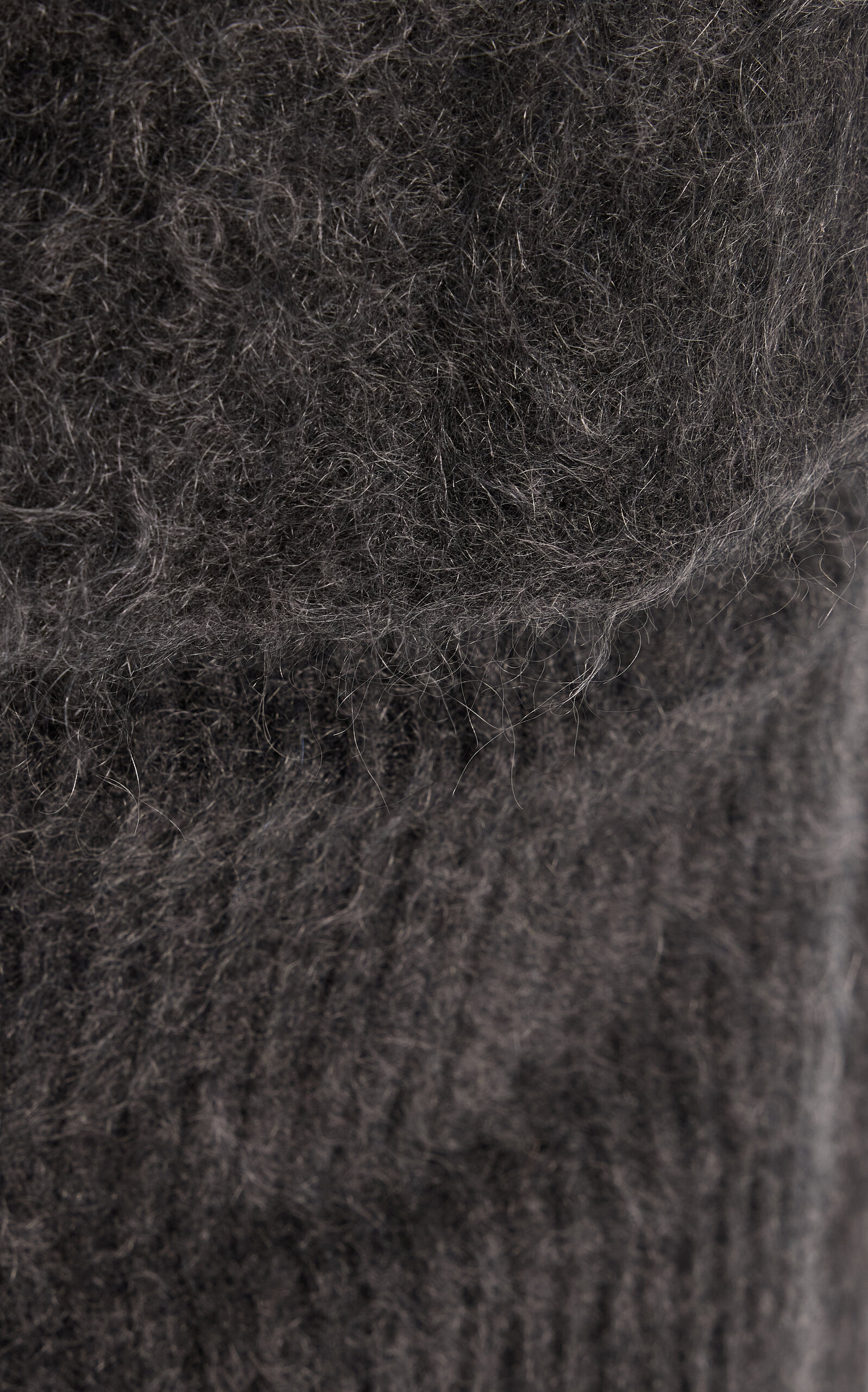 Gislaine Hairy Knit Sweater Dress dark grey - 6