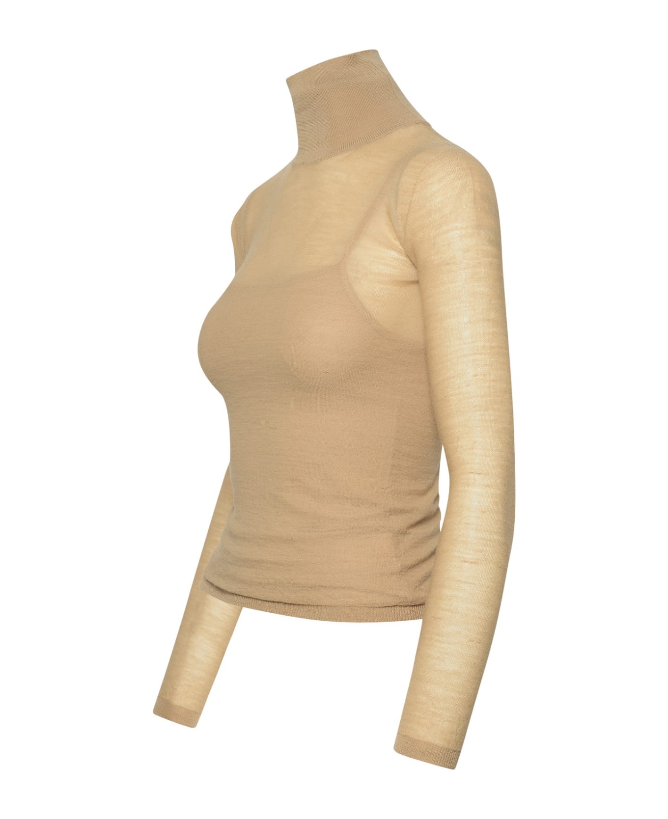 'stresa' Beige Virgin Wool Sweater - 2