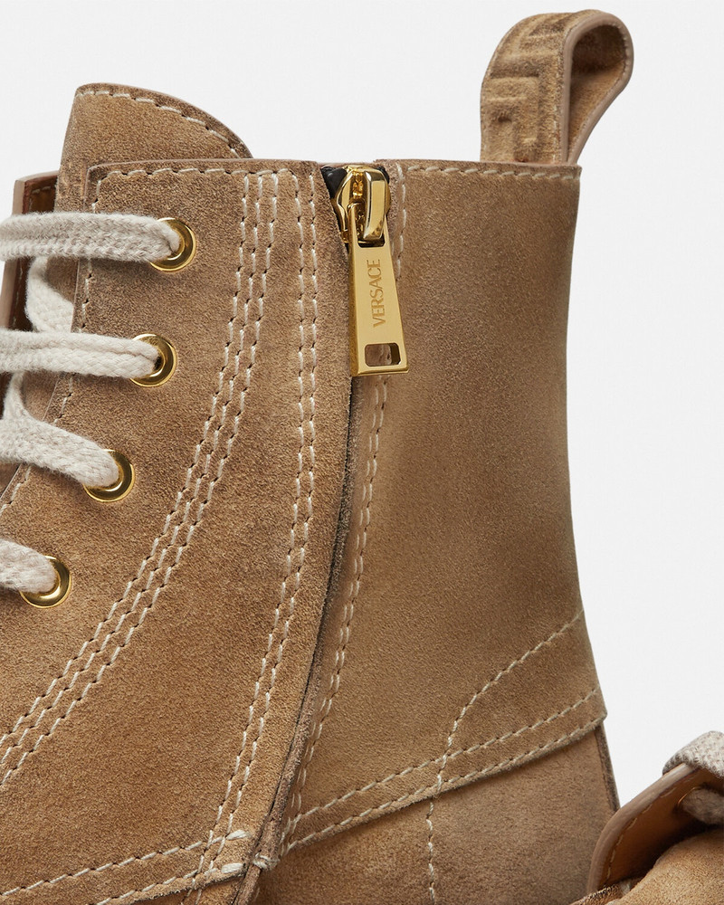 Studded Stack Suede Lace-Up Boots 5