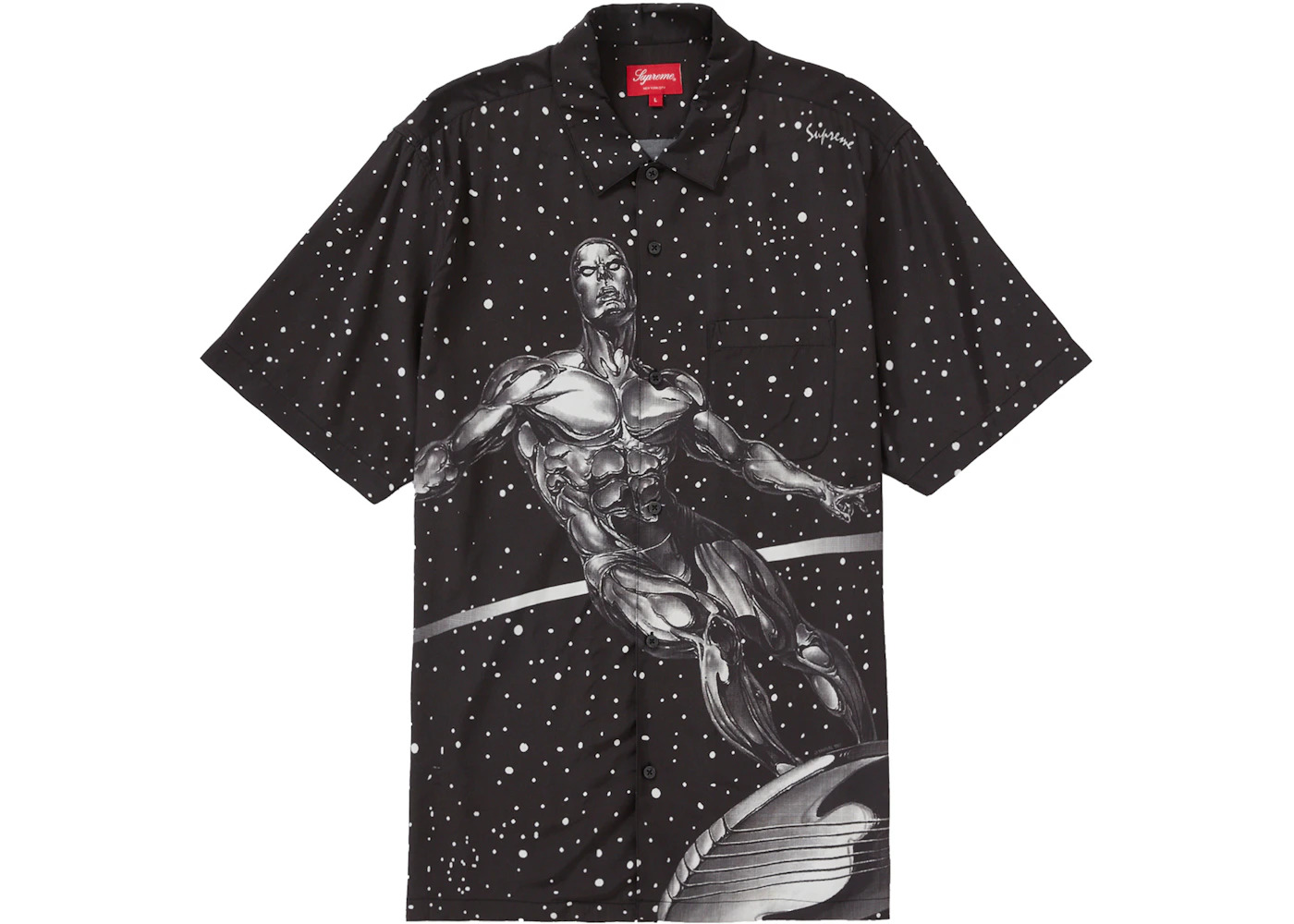 Supreme Silver Surfer S/S Shirt Black - 1