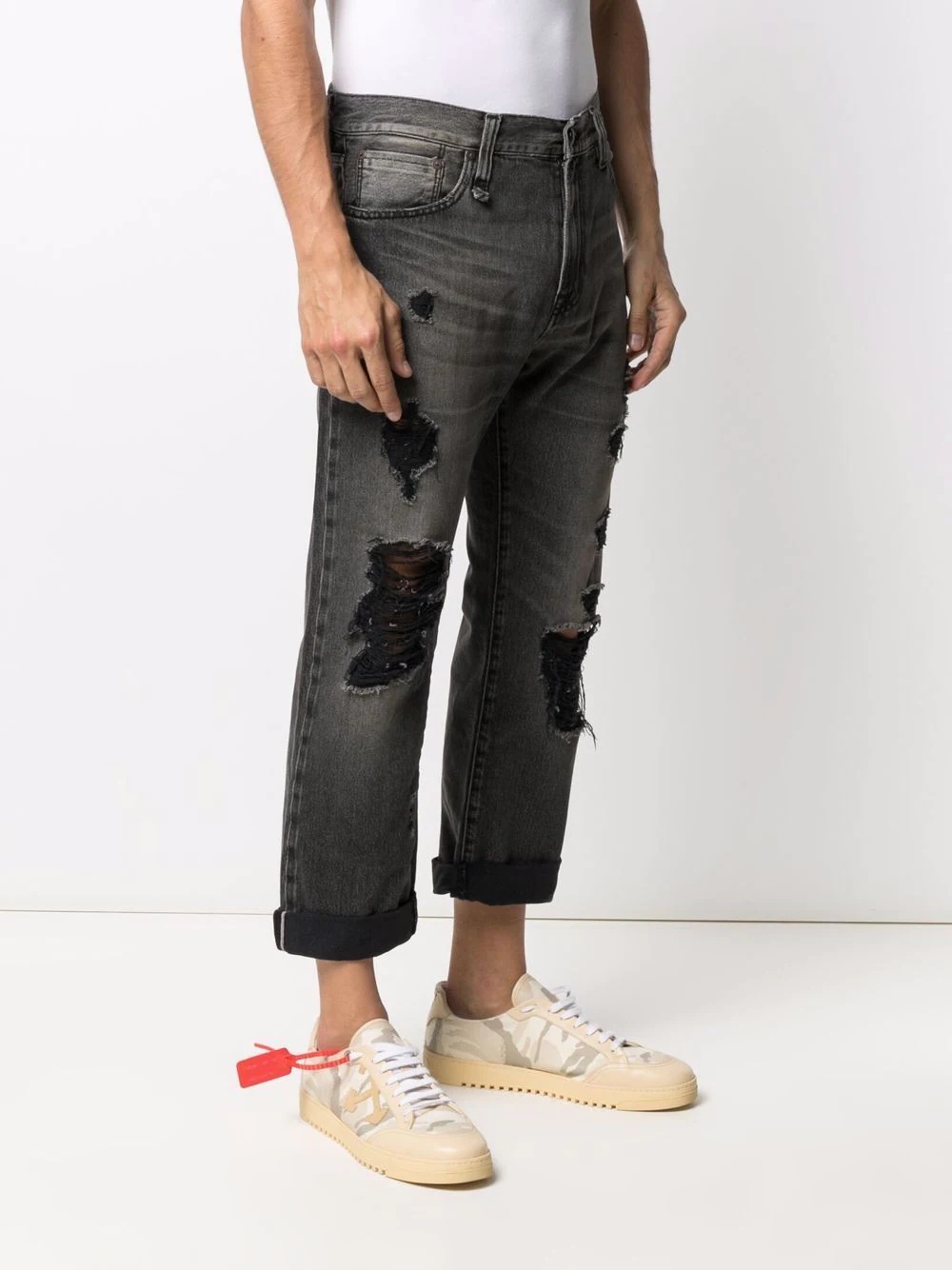 dark-wash straight-leg jeans - 3