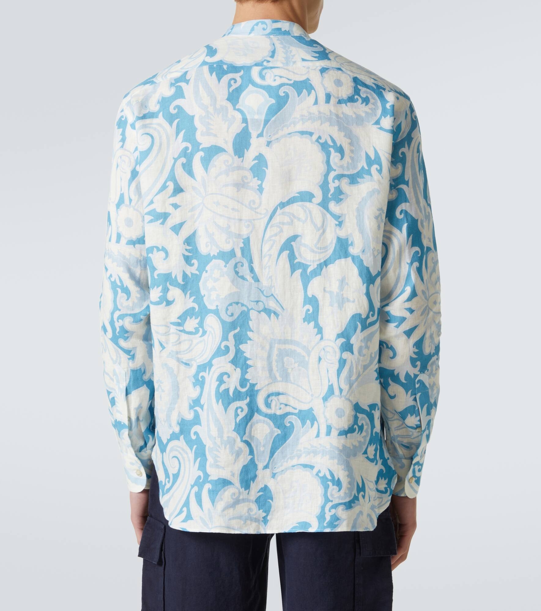 Floral linen shirt - 4