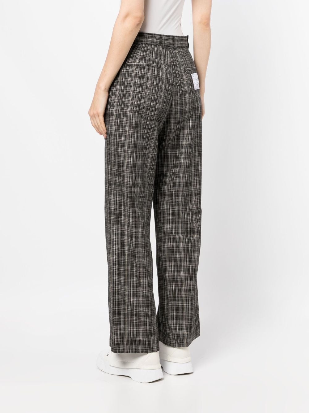 check-pattern trousers - 4