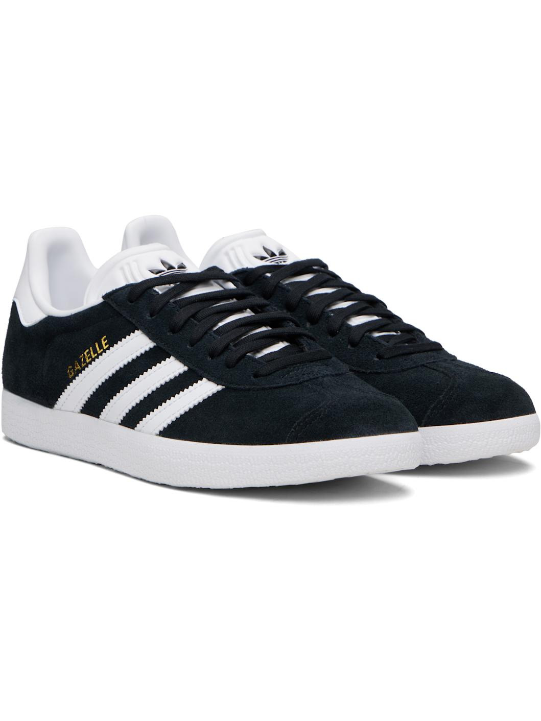Black & White Gazelle Sneakers - 4