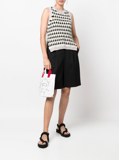Plan C graphic-print waved tote bag outlook