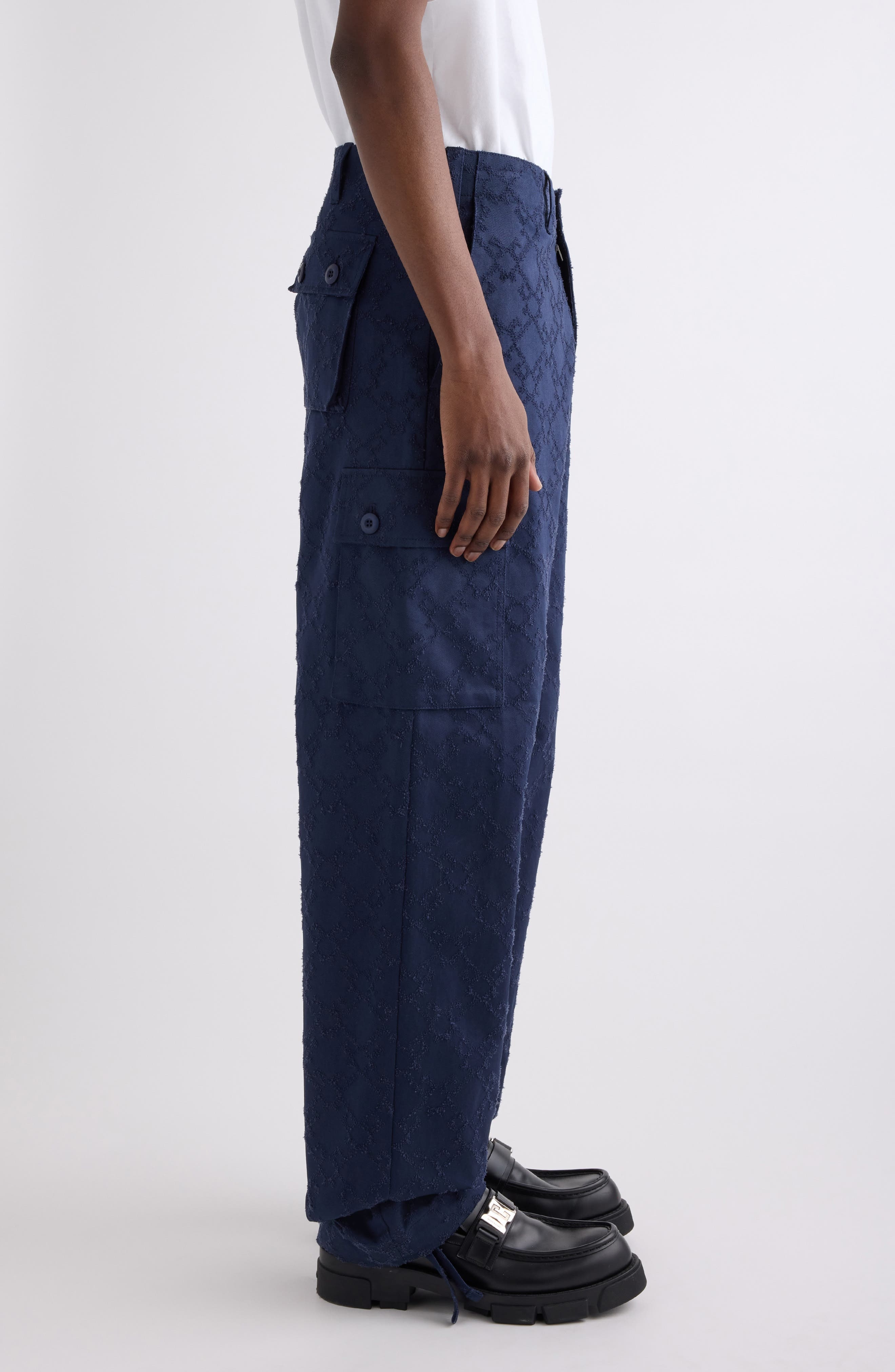 Givenchy Monogram 72 Cargo Pants in Navy at Nordstrom - 4