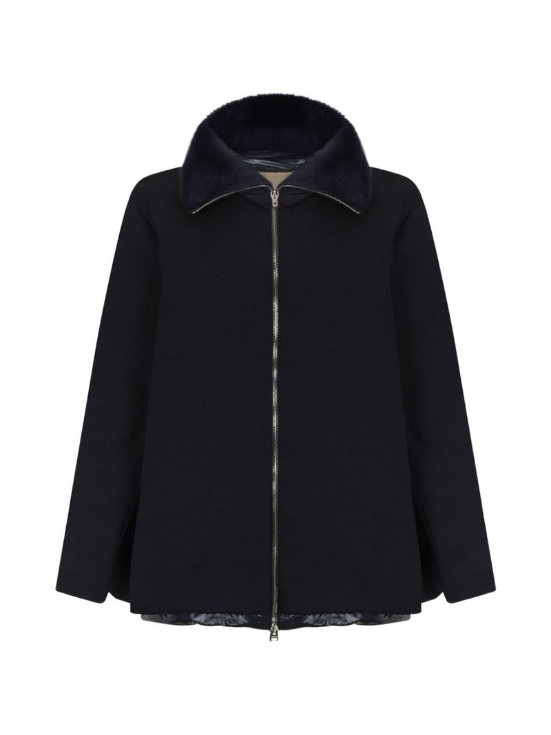 fur collar zip coat 1
