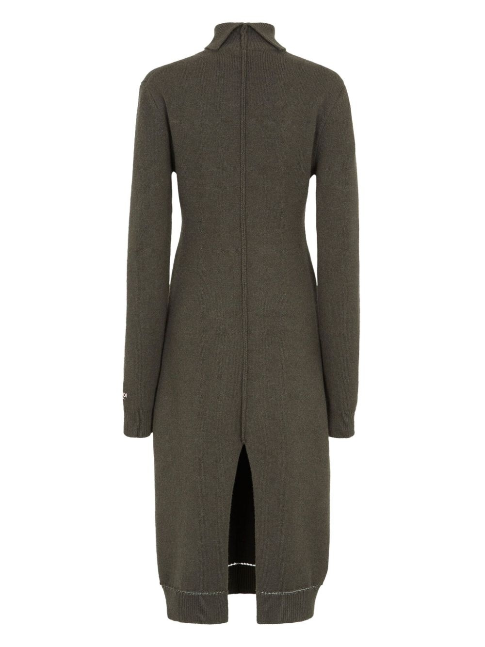 roll neck long-sleeve dress - 2