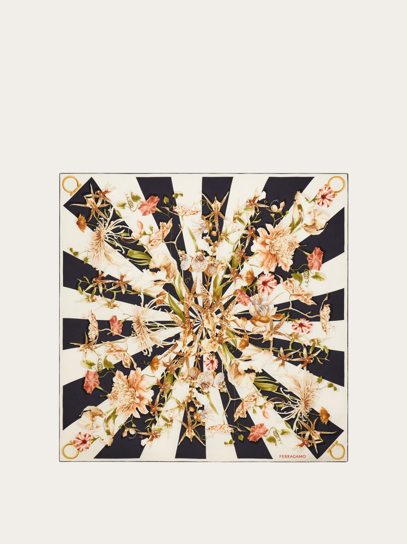 Gaia print silk scarf 1
