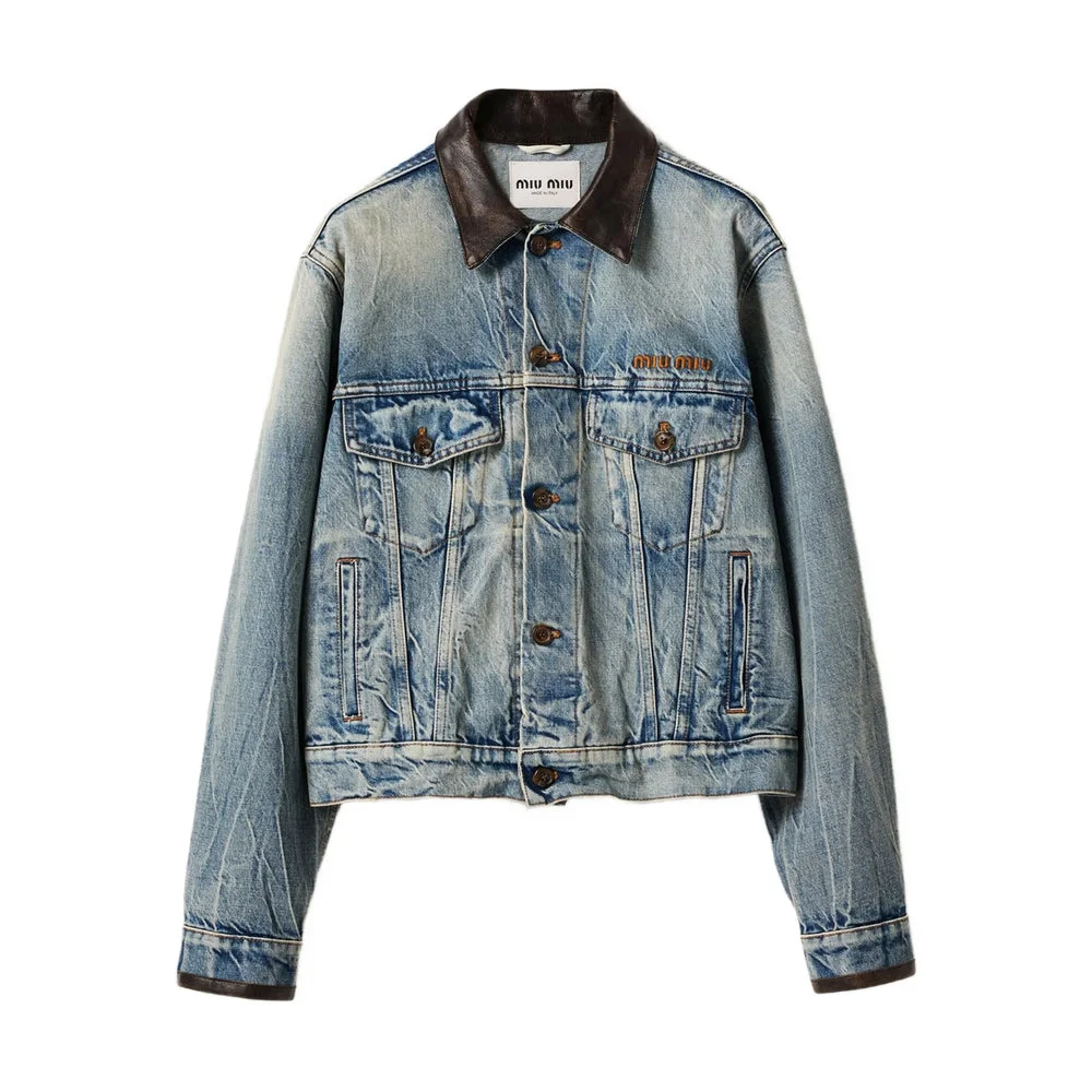Miu Miu Blue Jackets - Denim Jackets Women - 1