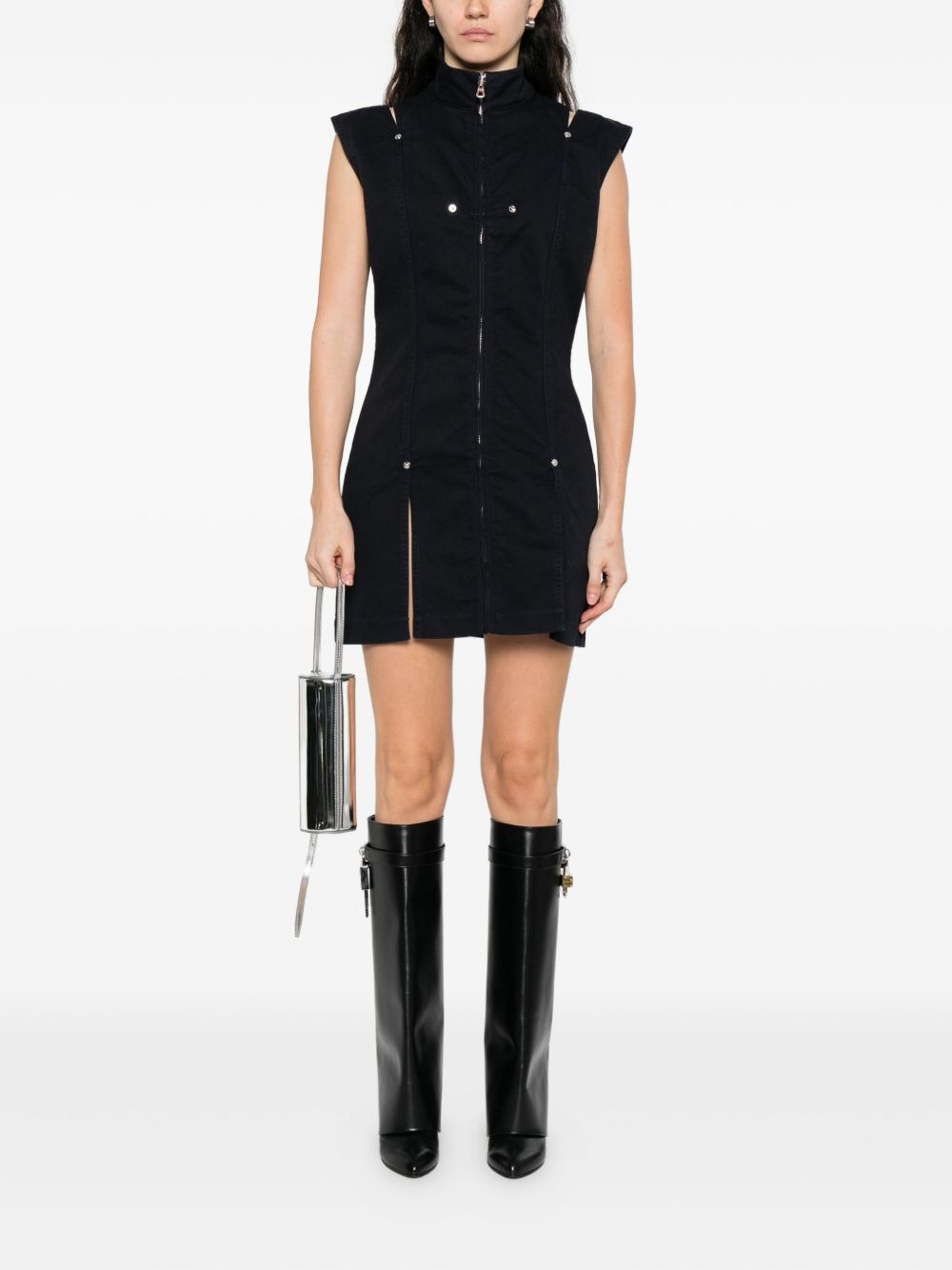 zip-front sleeveless dress - 2