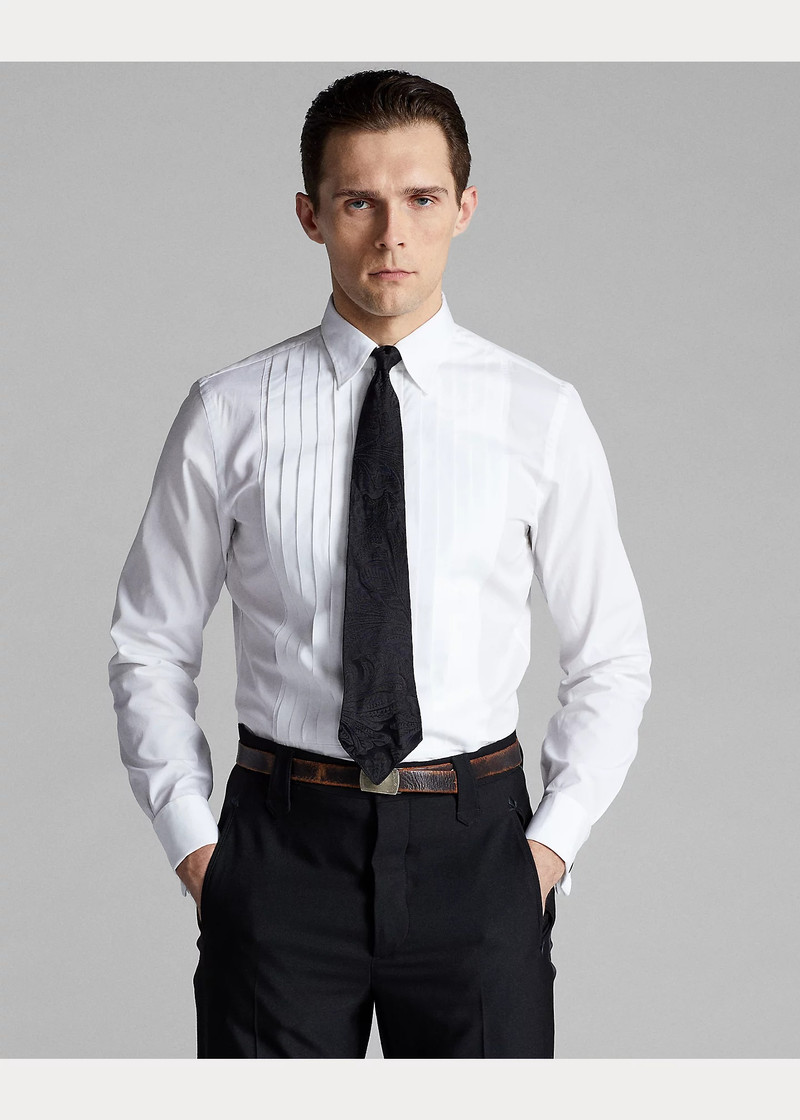 RRL by Ralph Lauren Slim Fit French Cuff Tuxedo Shirt outlook