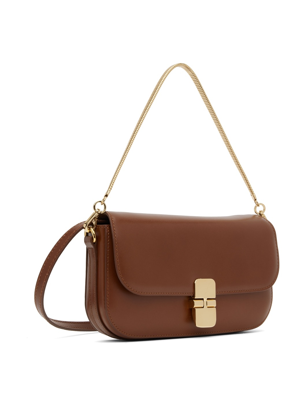 Brown Grace Chain Shoulder Bag - 2