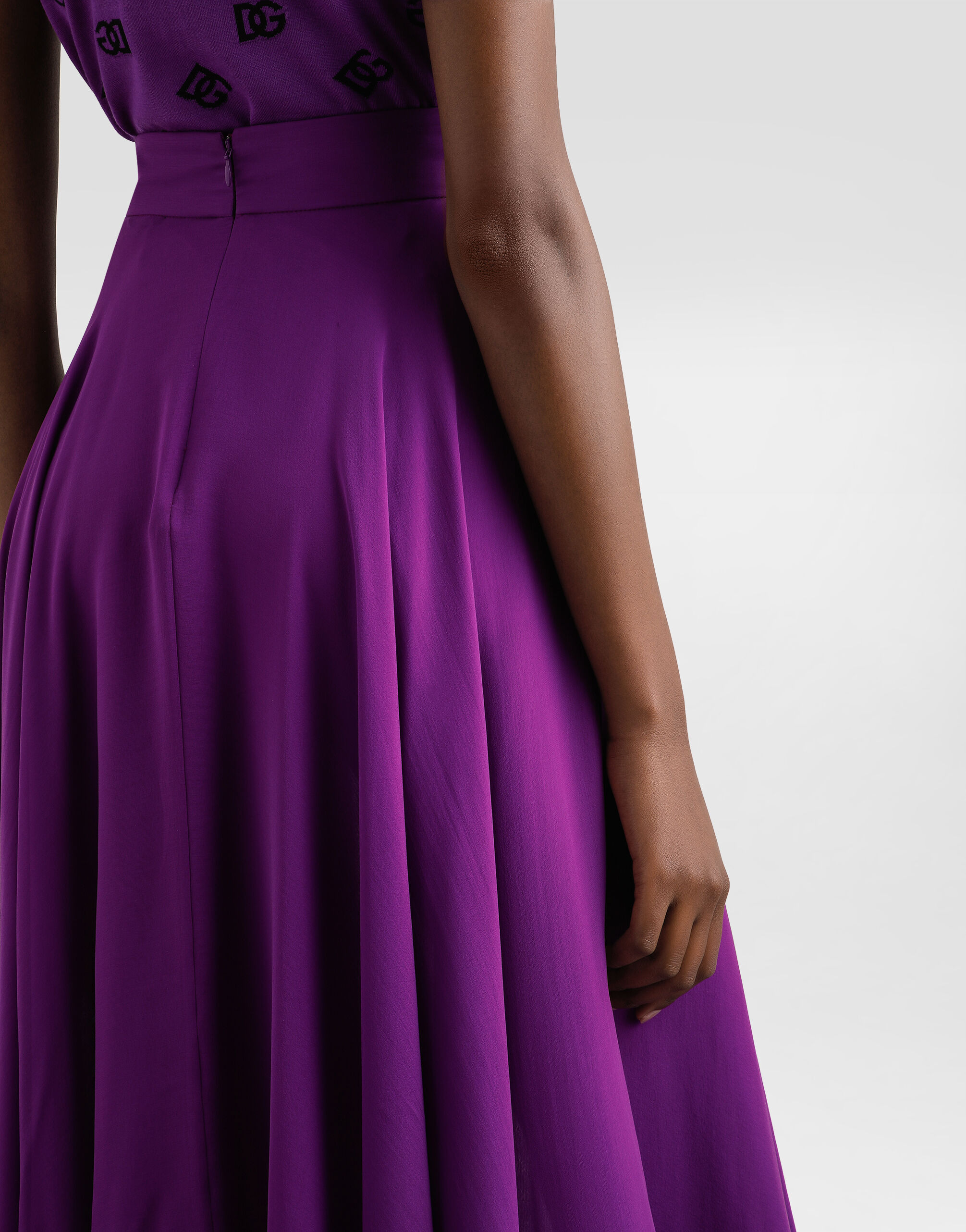 Chiffon midi skirt - 3