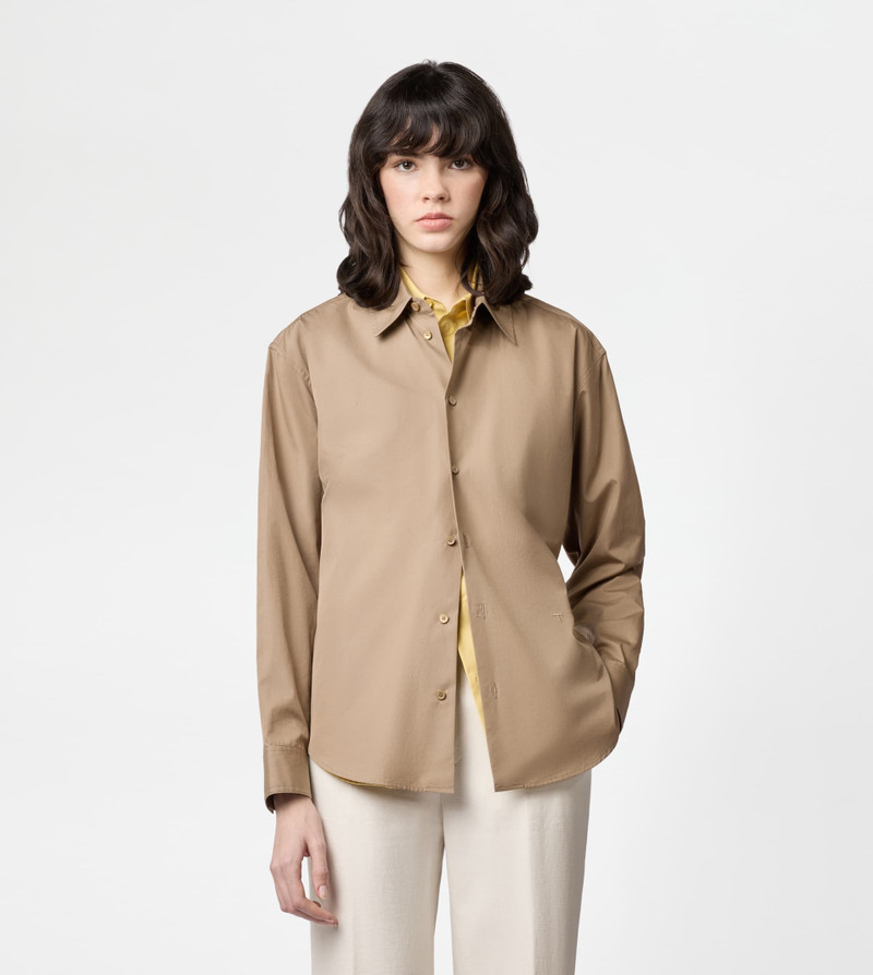 SHIRT IN POPLIN - BEIGE 4