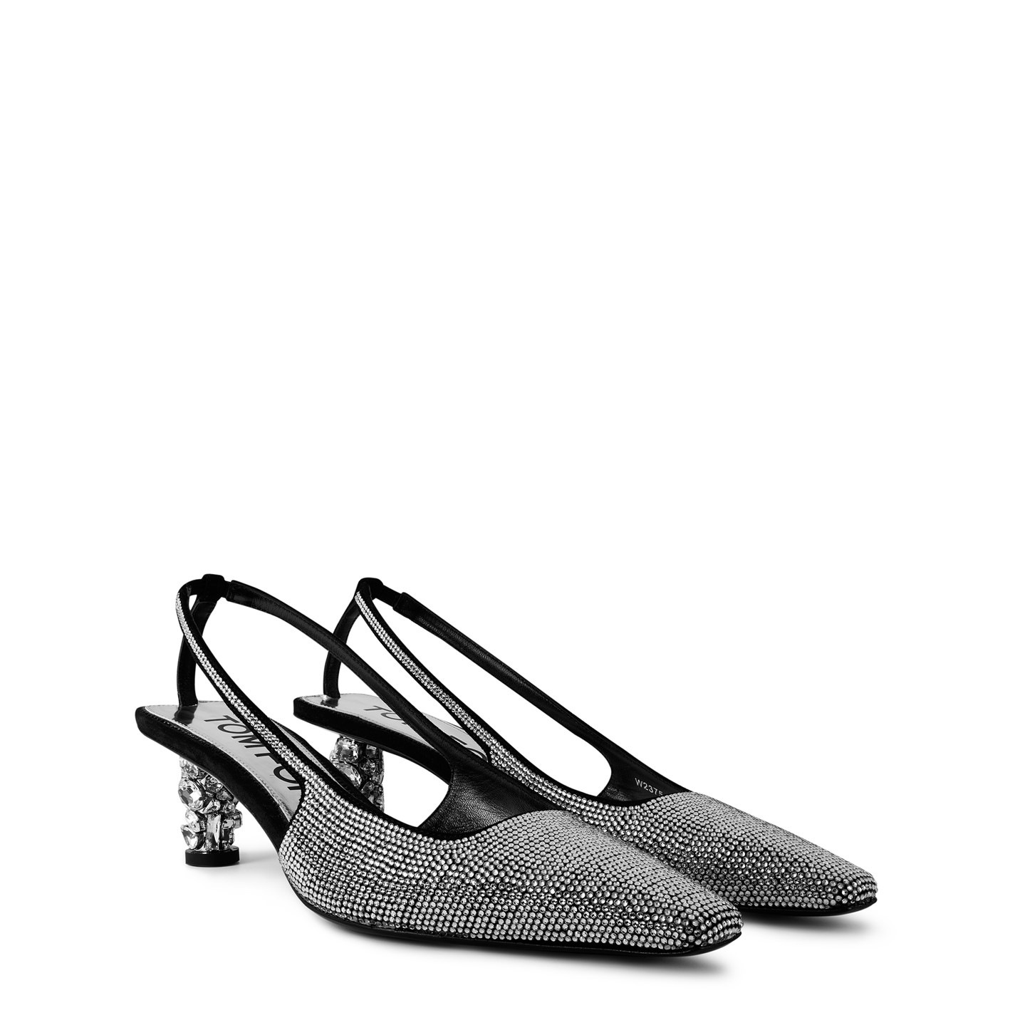 CRYSTAL STONE BEJEWLLED SLINGBACKS - 4