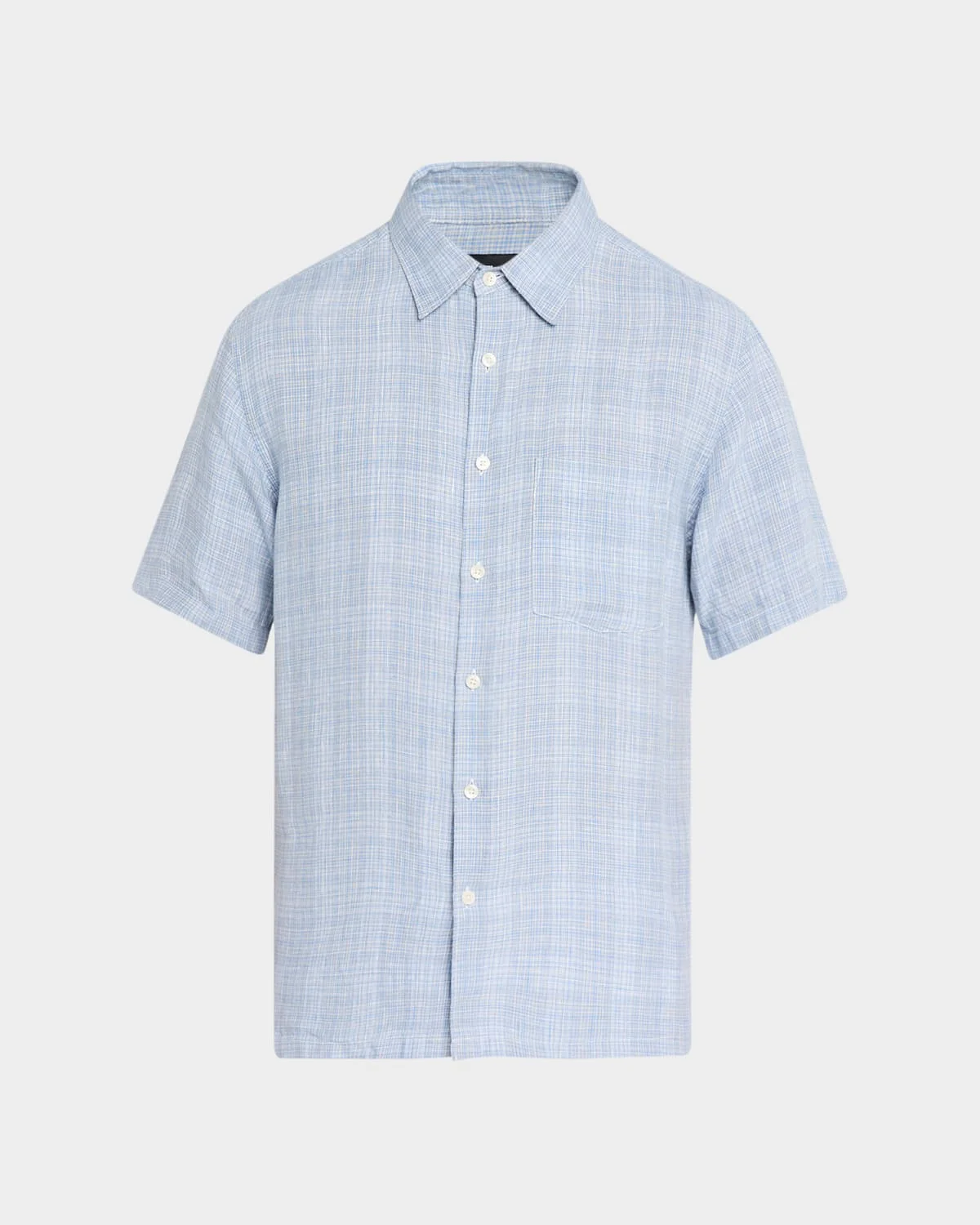 Men's Irving Plaid Linen Shirt - 1