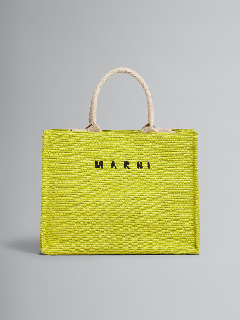 YELLOW RAFFIA SHOPPING BAG 1