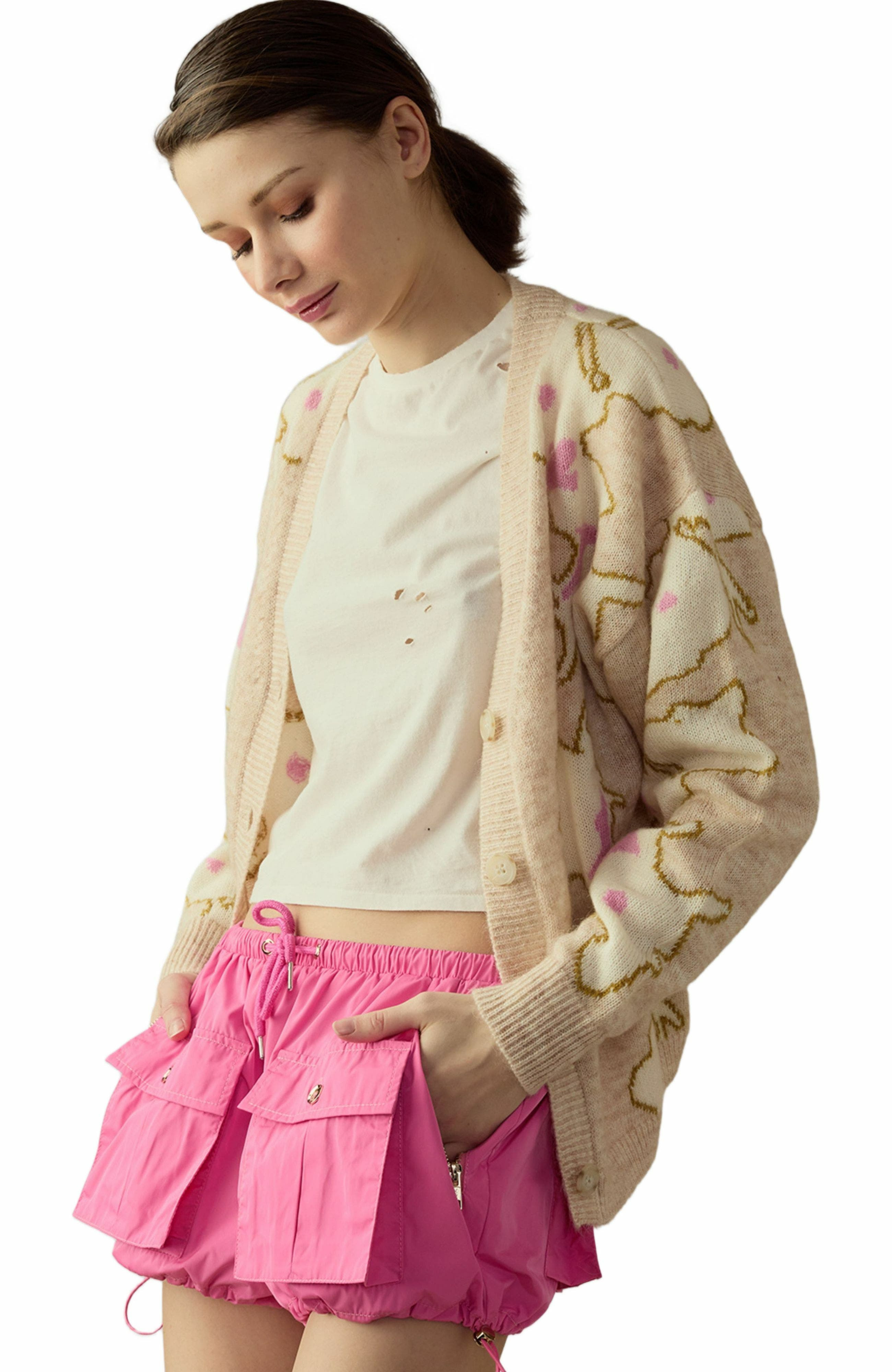 Cynthia Rowley Nylon Cargo Shorts in Hot Pink at Nordstrom - 2