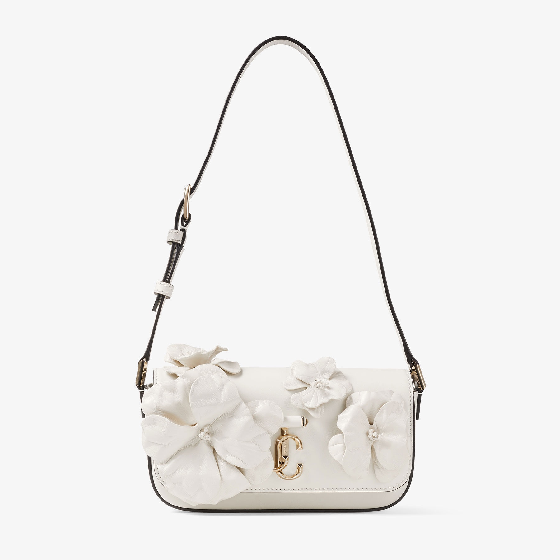 Avenue Mini Shoulder
Latte Leather Mini Shoulder Bag with Flowers - 1