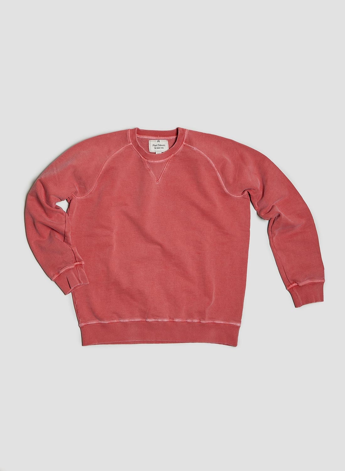 Embroidered Arrow Crew in Vintage Red - 1