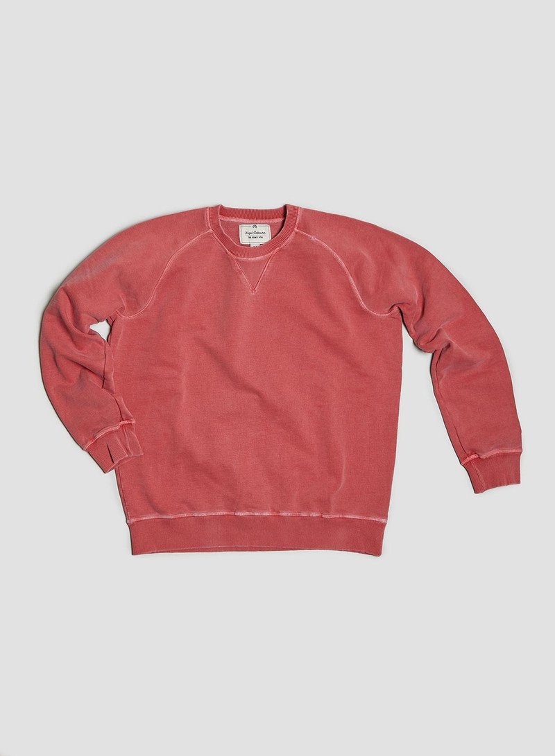 Embroidered Arrow Crew in Vintage Red 1