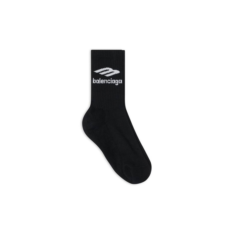 Men's 3b Sports Icon Tennis Socks in Black 1