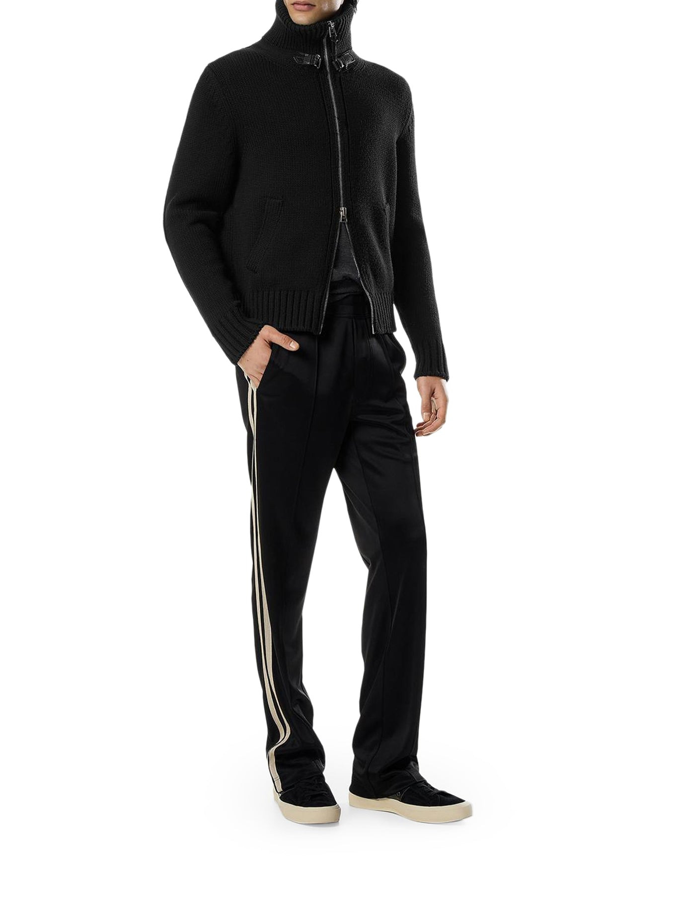MERINO WOOL JACKET WITH ZIP - 1
