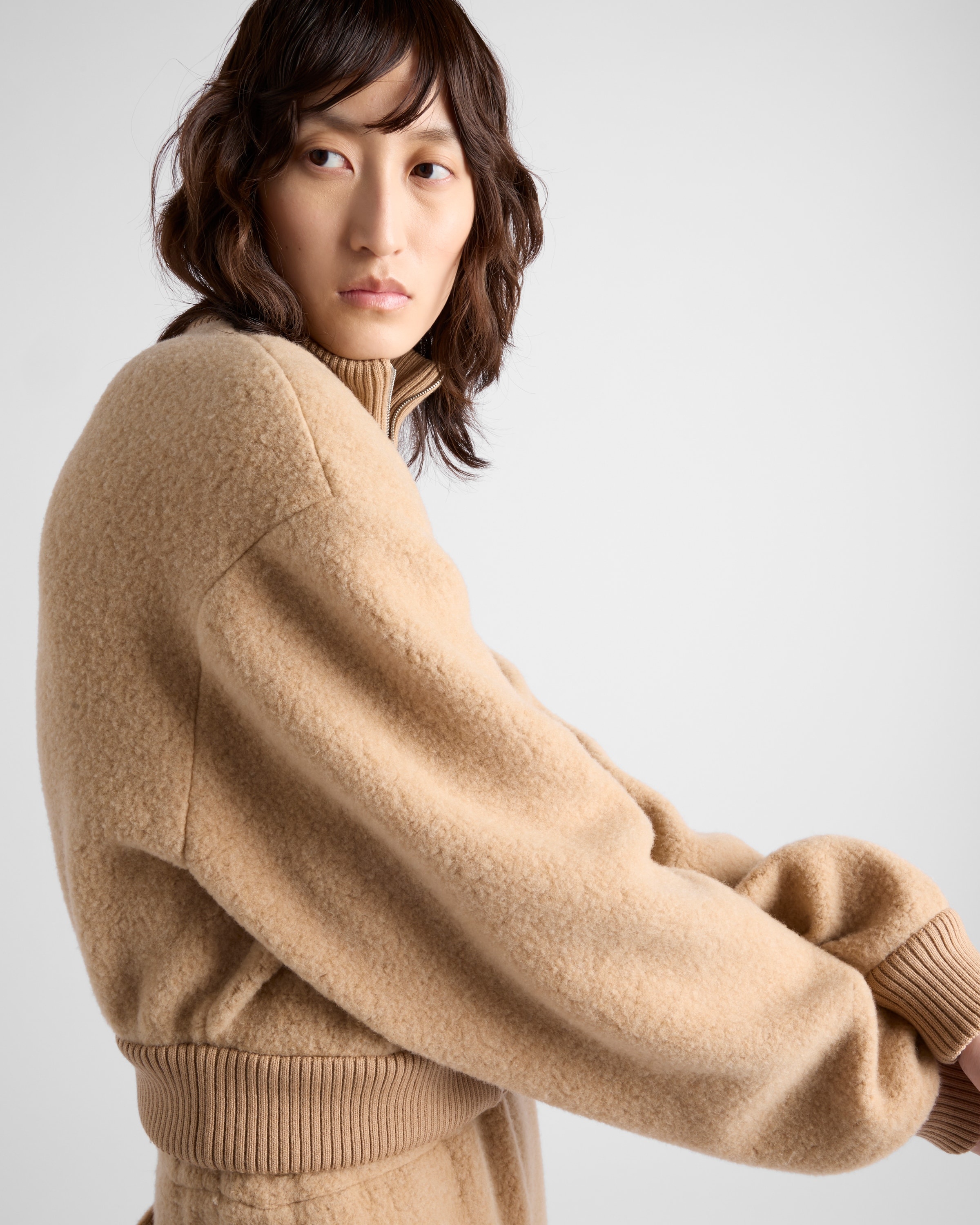 Cotton fleece zipper jacket - 6