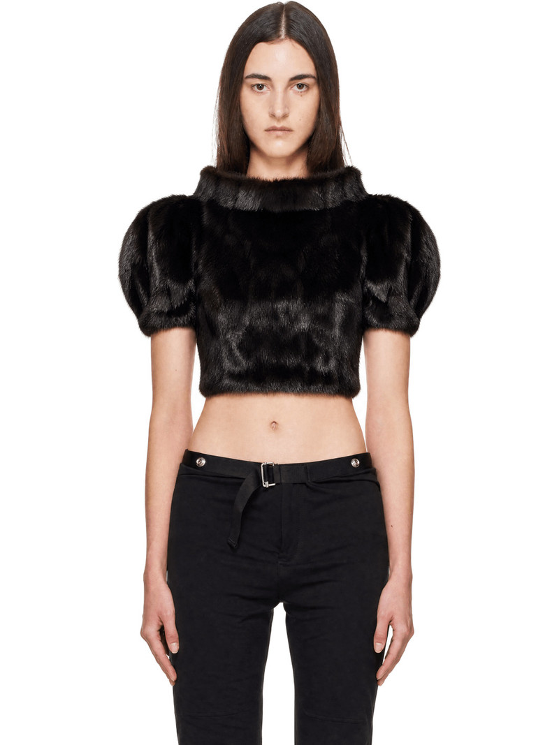 Brown Alix Fux-Fur Blouse 1