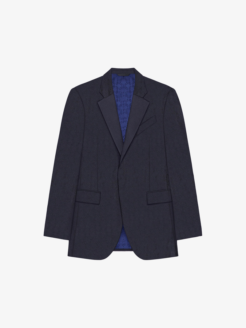 SLIM FIT JACKET IN MONOGRAM 72 WOOL AND SILK 1